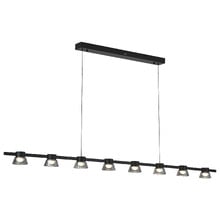 Rocket Iron & Glass Tri-Colour LED 8 Light Pendant